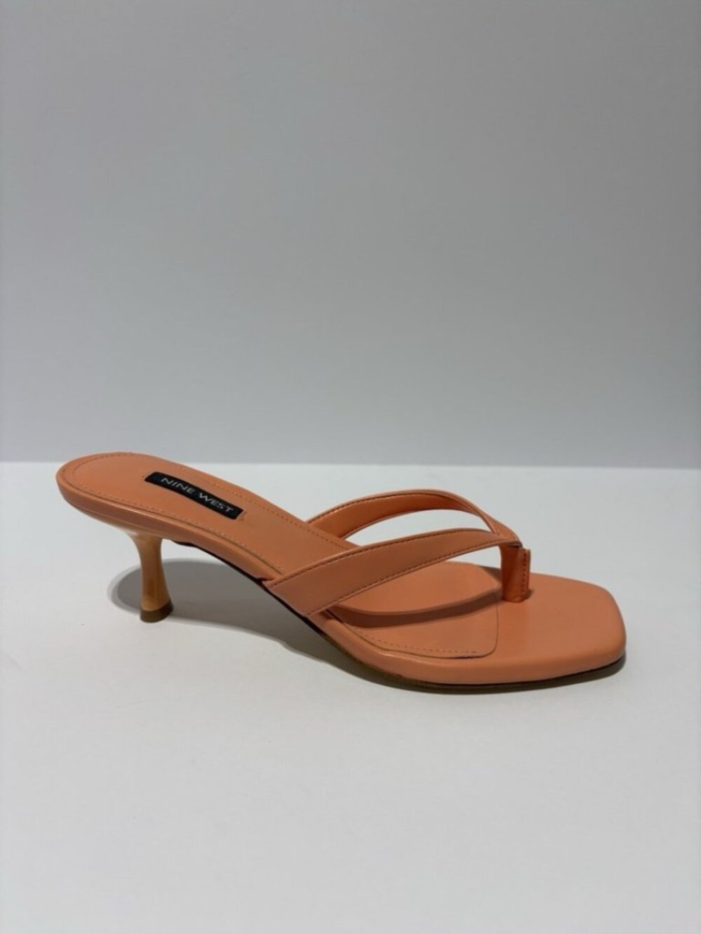 Nine West Women’s Andela Orange Kitten Heel Sandals, Size 7.5 M